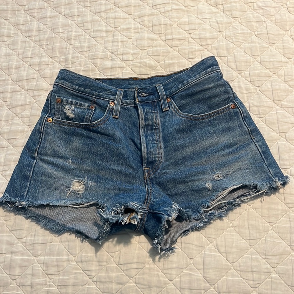 Levi’s 501 High Waist Denim Shorts